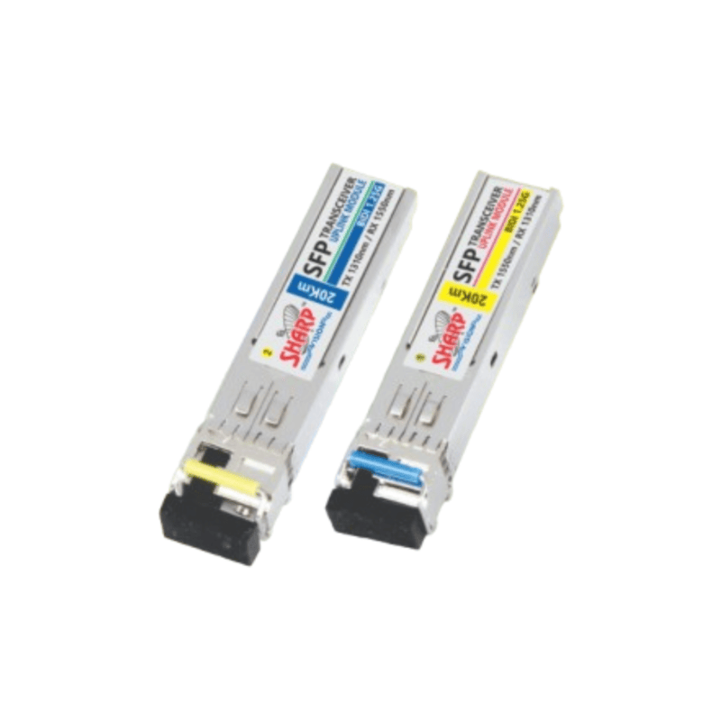 Single Core Uplink SFP Transceiver Module BiDi Pair (1310nm and 1550 nm)